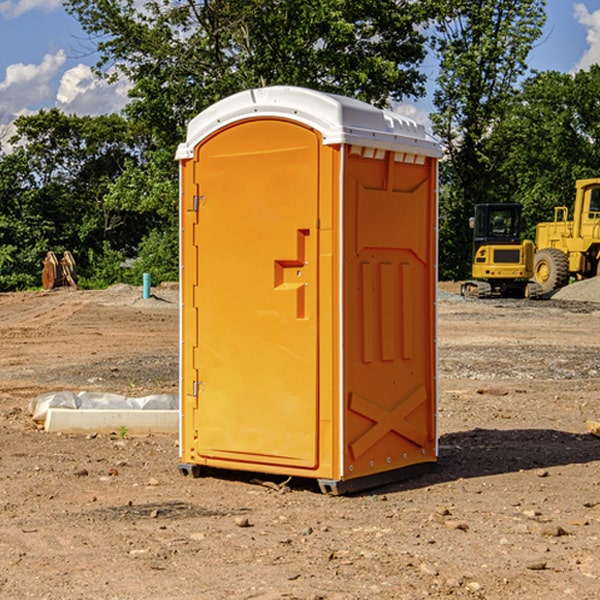 how often are the portable toilets cleaned and serviced during a rental period in Embarrass